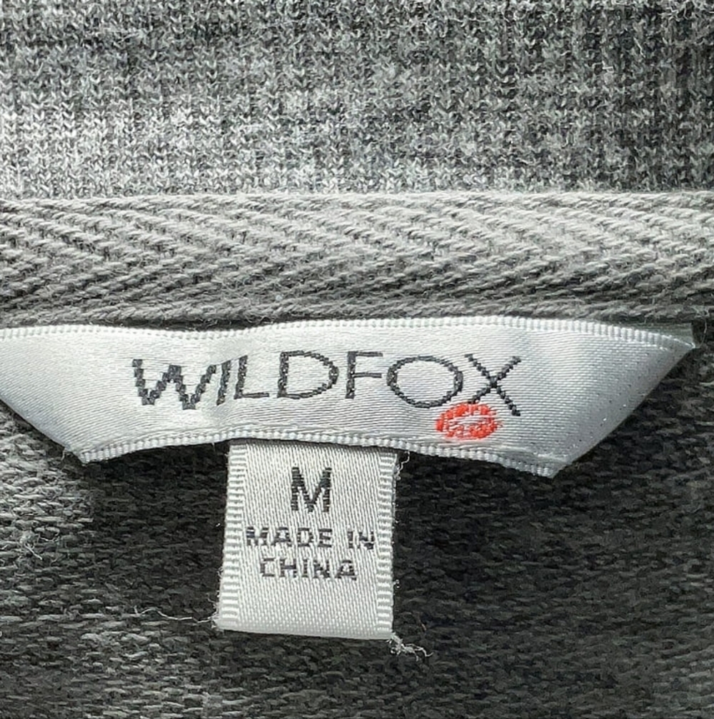 Wildfox "Pour Favor" Graphic Pullover Sweater Gray Size M - Picture 6 of 7